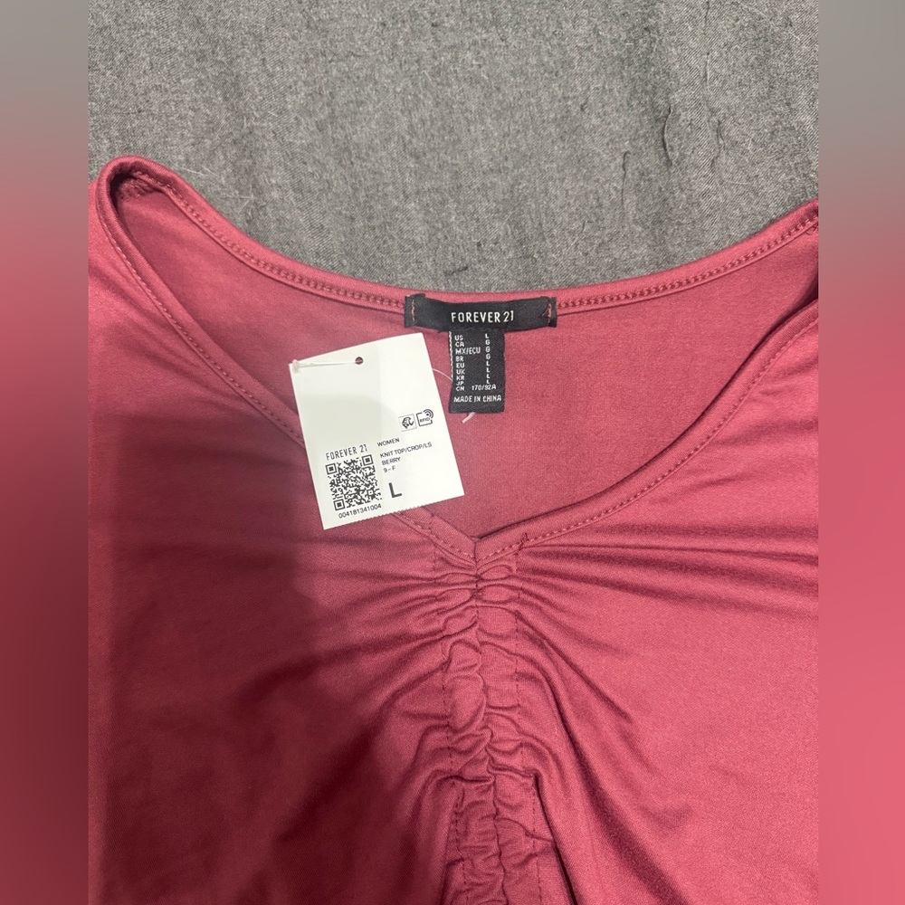 Forever 21 Mauve Ruched Blouse
